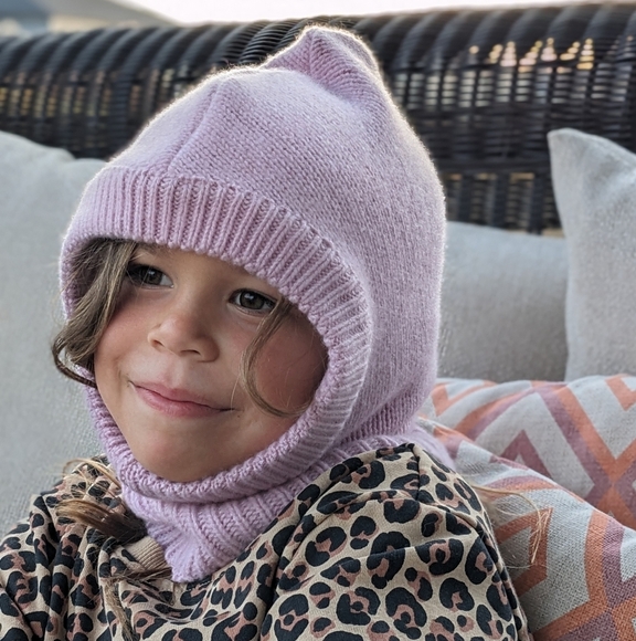 50% Cashmere 50% Merino Warm Toddler Little Kid Winter Balaclava Ski Mask Hat - Picture 5 of 6